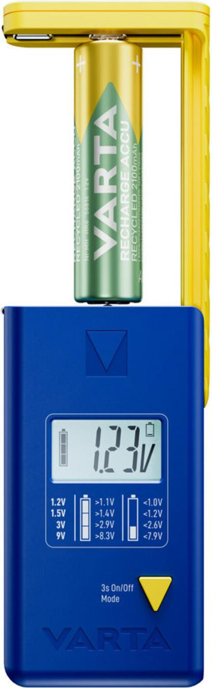Varta batterijtester voor AA, AAA, C, D, 9V en knoopcelbatterijen