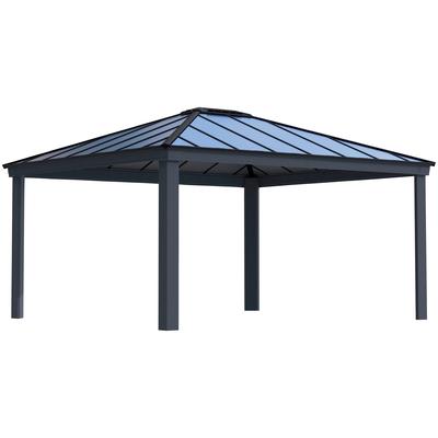 Pavillon PALRAM - CANOPIA "Dallas", grau, Pavillons, 487 x 425,5cm, Anthrazit