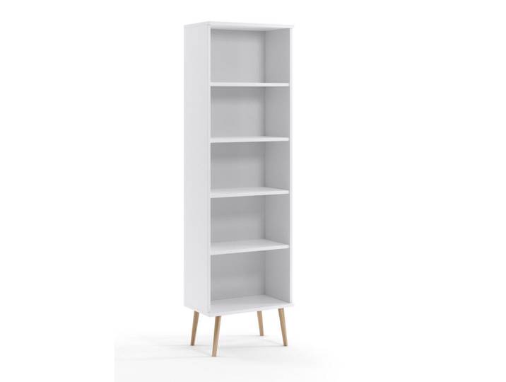 Sepro Meble Regal Weiß Boho Auf Hohen Beinen, 46x180x32 cm, Wohnzimmer, Regale, Bücherregale
