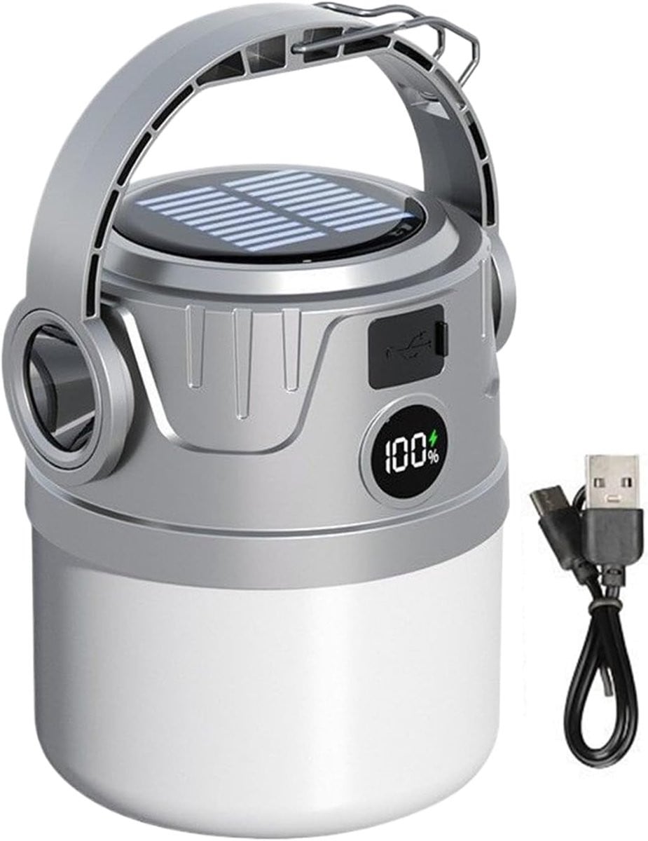 Merkloze Solar LED Lantaarn met Haak voor Tuin en Nachtverlichting