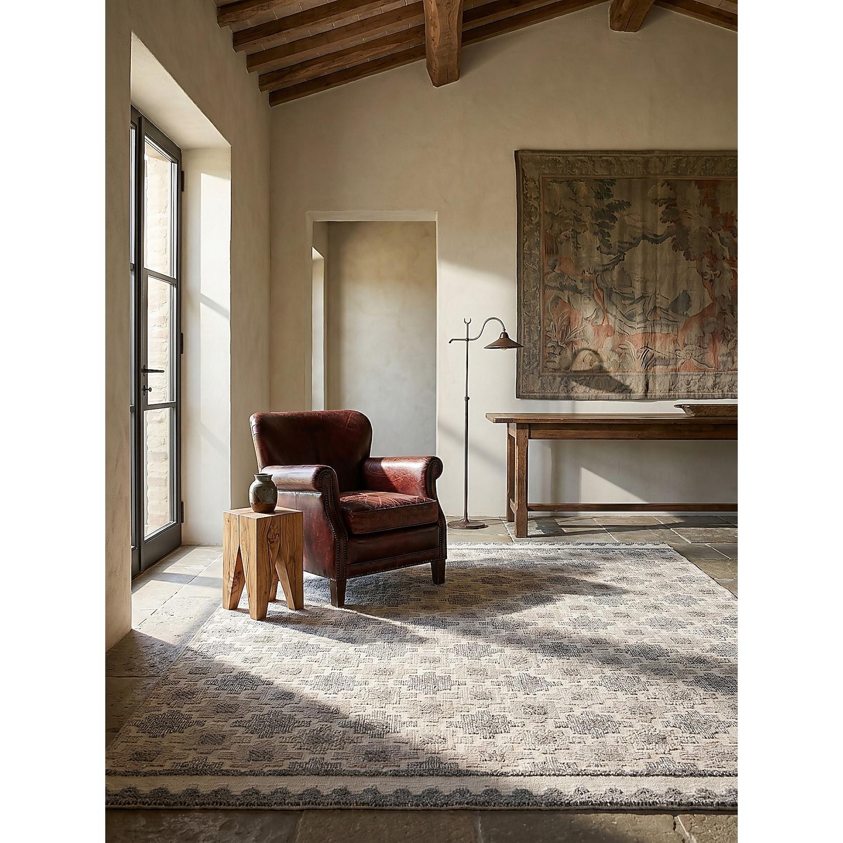 Teppich geometrisch Grau-Beige 116 x 170 cm - RIDGE Kadima Design
