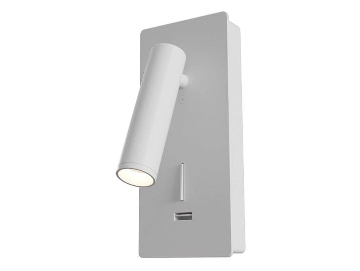 LED-Wandleuchte Mirax Typ A 7 x 19 x 7cm Weiß/Weiß Mischmetall LED LED-Platine