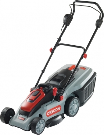 Oregon LM 300 A6 HandgefÃ1/4hrter Rasenmäher, Elektromotor, 40cm Schnittbreite, Grasfang hinten