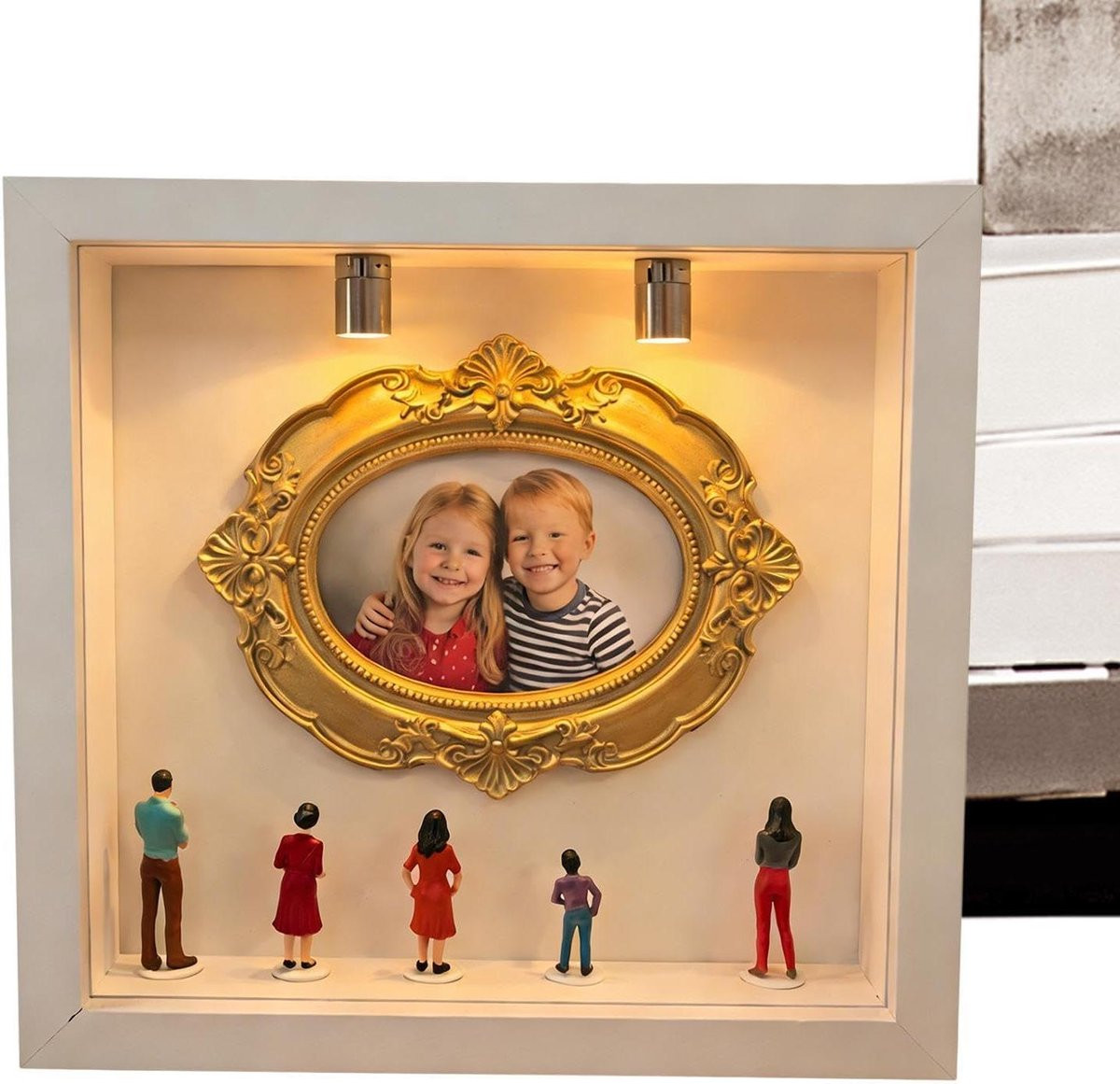 Mini Museum Silhouette Box Presentatiedoos Fotolijst voor het tonen van herinneringen
