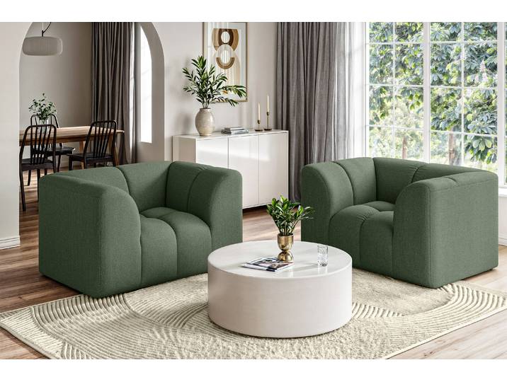Sessel GOODPRODUCT TUURE Verlässliche Qualität, moderne Steppung, Breite 134cm , grün, B:134cm H:81cm T:94cm, 100% Polyester, Sessel, Sessel, Bubble Optik, hoher Sitzkomfort, Wellenunterfederung