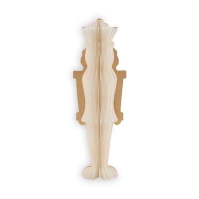 Nussknacker Wabendekor 30 cm weiß