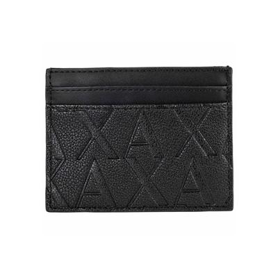 Kartenetui ARMANI EXCHANGE "Kartenetui LIAM CREDIT CARD HOLDER WITH CLIP 1er Pack", Damen, schwarz, Obermaterial: 100% Polyester PES., Kleinlederwaren