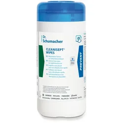 Dr. Schumacher Desinfektionstücher Cleanisept Wipes Spender 100 alkoholfreie Tüchern zur Desinfektion, gebrauchsfertig