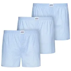 Jockey 3P Woven Soft Poplin Boxer Shorts Hellblau Baumwolle Large Herren