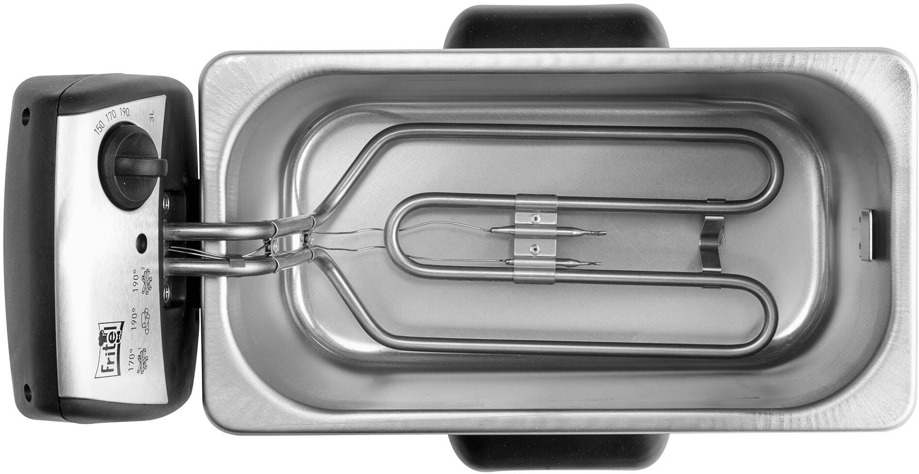 Kaltzonenfritteuse "FRITEL Kaltzonen-Fritteuse FR1355 2200 W", silber, B:22cm H:21cm T:26,7cm, Fritteusen, Kaltzonenfritteuse silber Einheitsgröße