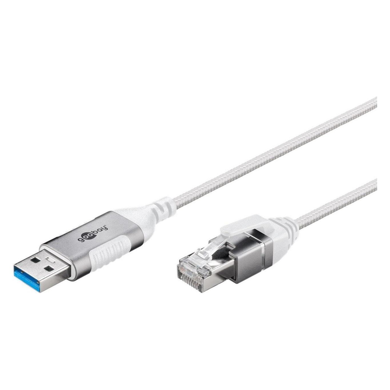 Goobay Ethernet-Kabel USB-A 3.0 auf RJ45, Slim, 10 m (USB 3.0) (74383)