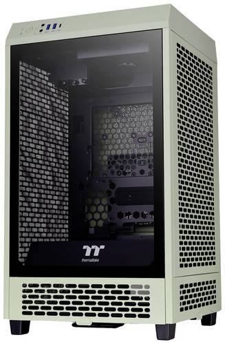 Thermaltake The Tower 200 Mini-Tower PC-Gehäuse Hellgrün 2 vorinstallierte Lüfter, Seitenfenster, Staubfilter