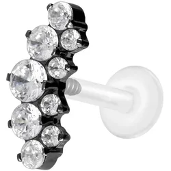PTFE Labret mit Innengewinde + Titan-Aufsatz KRISTALLBOGEN