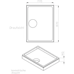 Neuesbad Wannenträger für Polypex Plano 100x80x2 SD94360