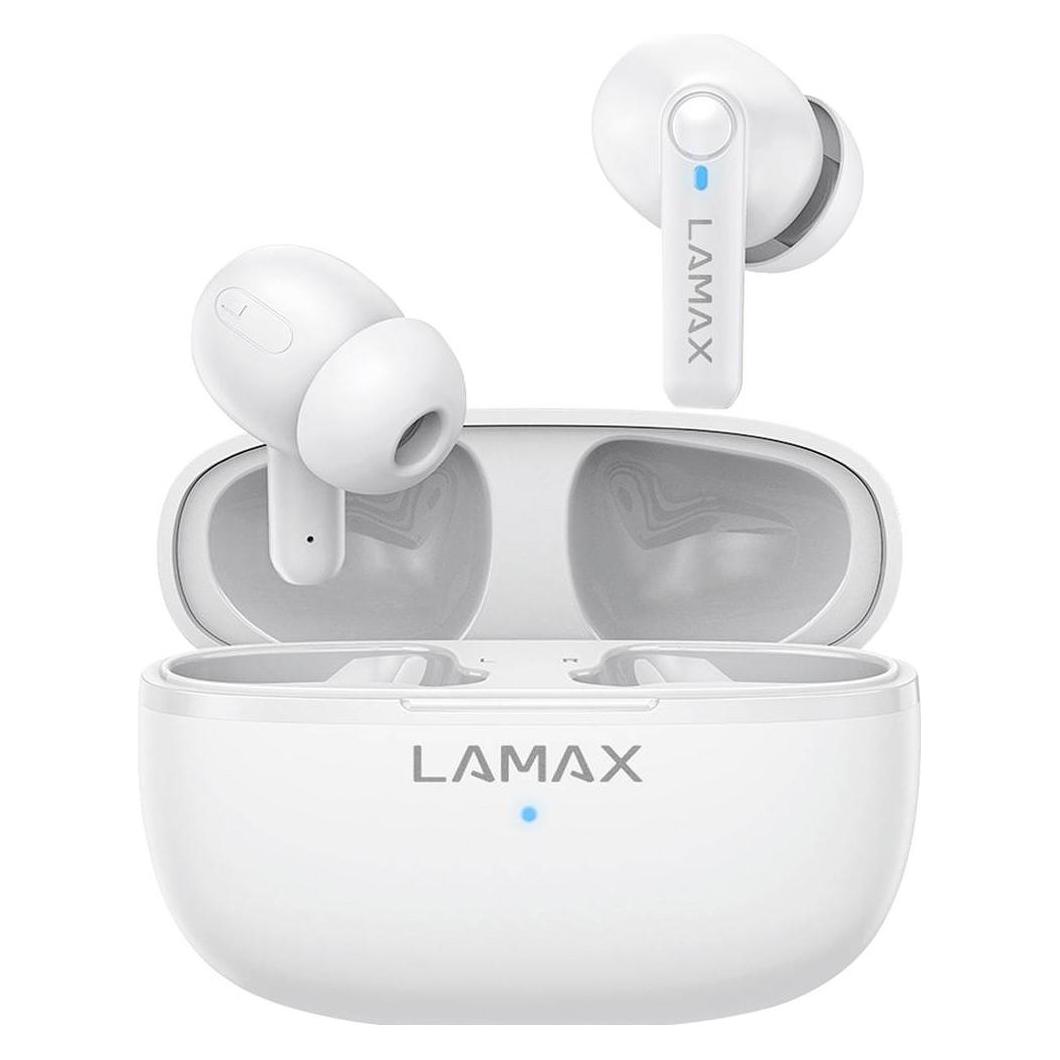 Lamax Clips1 Play Kopfhörer Kabellos im Ohr Anrufe/Musik USB Typ-C Bluetooth Weiss (35 h, Kabellos) (LXIHMCPS1PNWA)