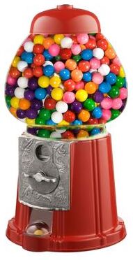 Great Northern Popcorn 11-Inch Coin-Operated Mini Gumball Machine (Red)
