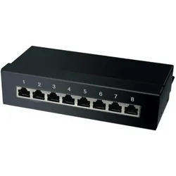 Shiverpeaks S/CONN maximum connectivity Patchfeld-cat 6A Patchpanel, geschirmt, schwarz, 8 Ports, Server Zubehör, Schwarz