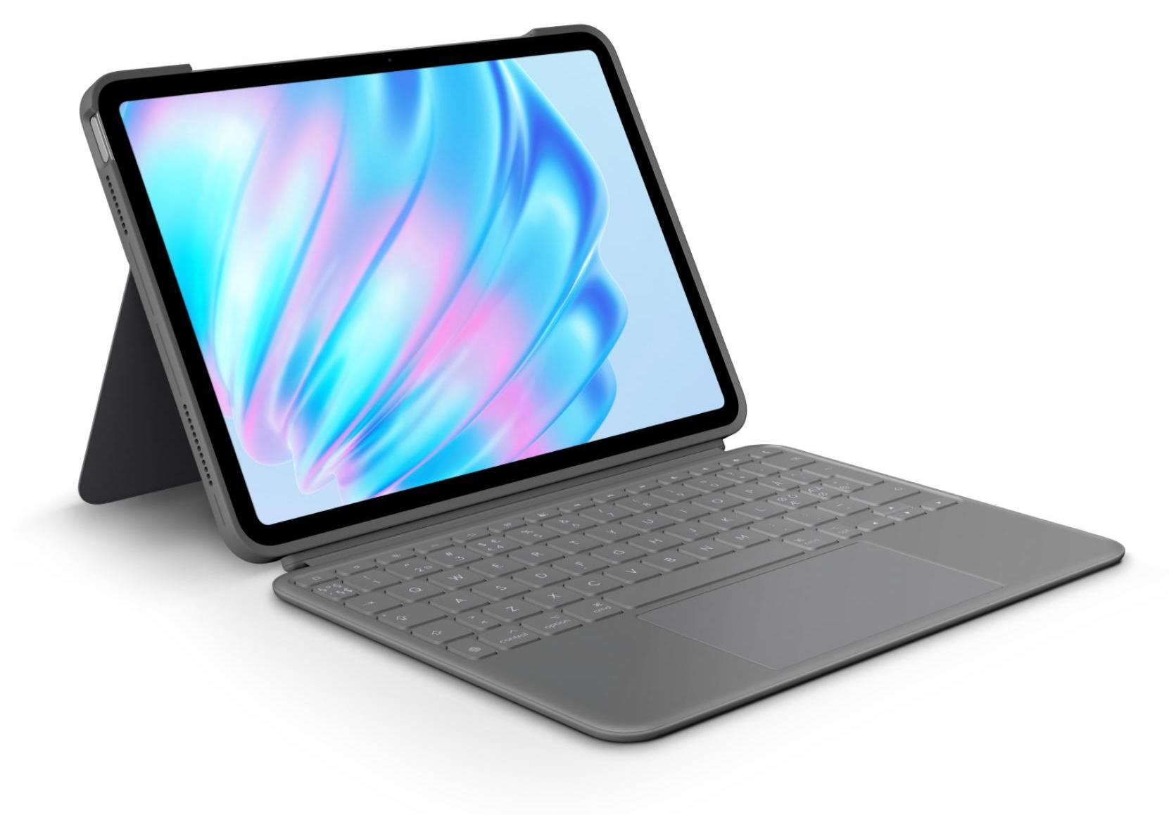 Logitech Combo Touch, QWERTY, Dänisch, Finnisch, Norwegisch, Schwedisch, Trackpad, 1,8 cm, 1 mm, Apple