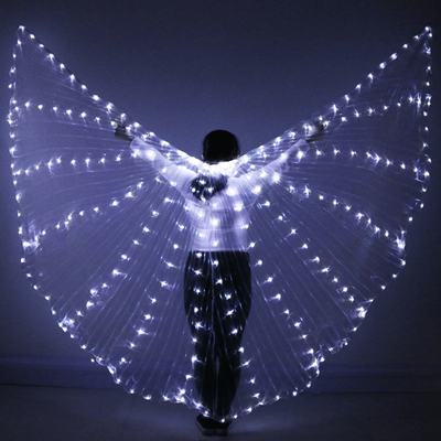 ForAllApparel Belly Dance Glow Light Up Costume White M (115 149cm)