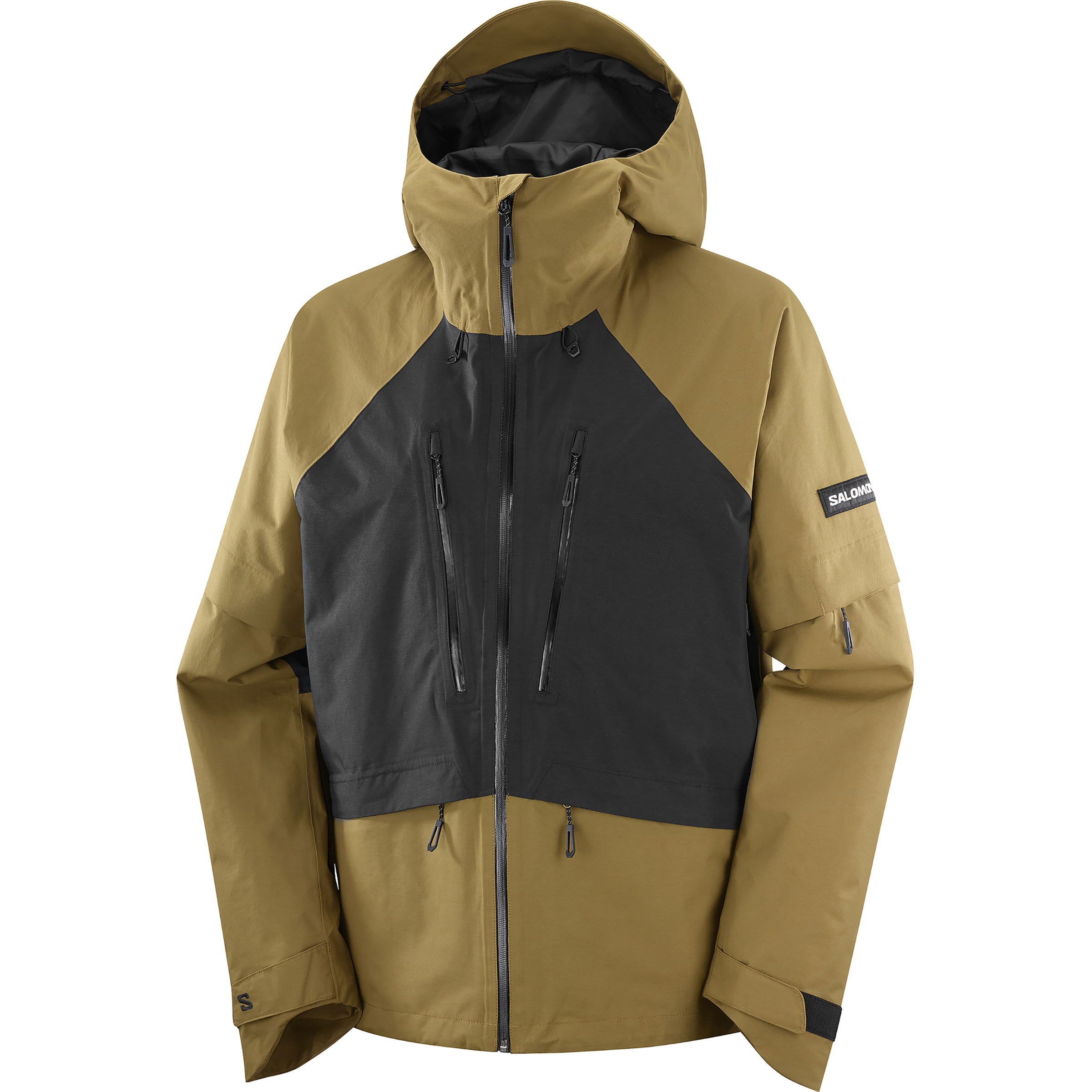 Salomon Venom Herren Regenjacke oliv Größe XL Freeride | Skifahren Winddicht Wasserabweisend