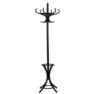 Garderobenständer HOME AFFAIRE "Schönerempfang", schwarz, B:56cm H:184cm T:56cm, Massivholz, Garderobenständer, aus massiver Birke, im Landhaus-Stil