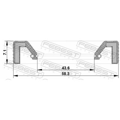 FEBEST Dichtring, Drehmomentwandler 95KAY-45580707R für BMW VAG LAND ROVER