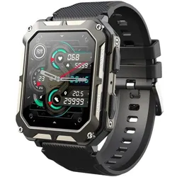 Rubicon RNCF27 SCHWARZ Herren-Smartwatch (43 mm, ohne SIM), Smartwatch