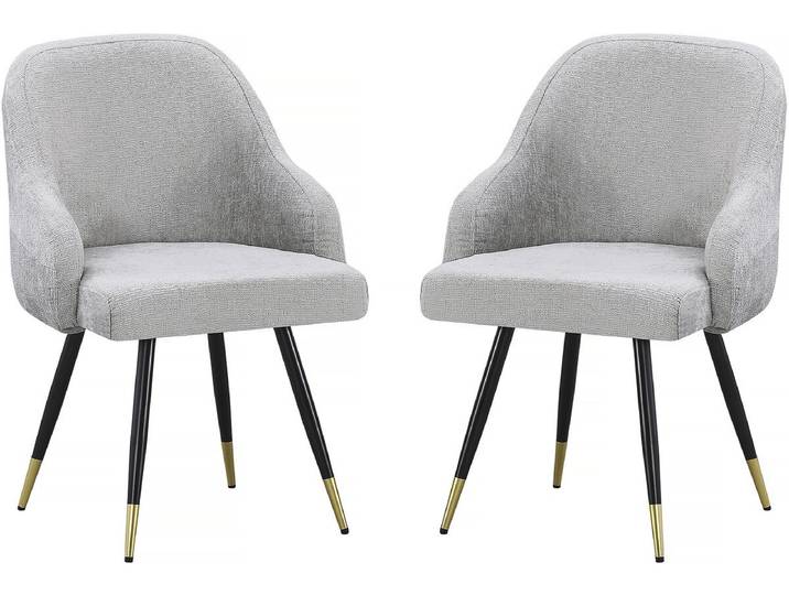 Lot de 2 chaises en tissu Harmony - 54 x 57 x 90 cm - Beige