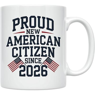 Geschenkidee zur Einbürgerung in den USA 2026: Tasse für frischgebackene US-Bürger, Erinnerungsstück zur Einbürgerung, USA-Flaggen-Design, Glückwunschgeschenk für stolze US-Bürger