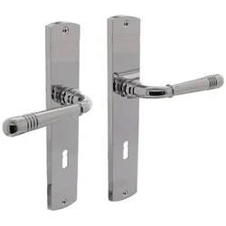 Intersteel Langschildschildgarnitur Helena Zamak Verchromt BB 72mm DIN L/R