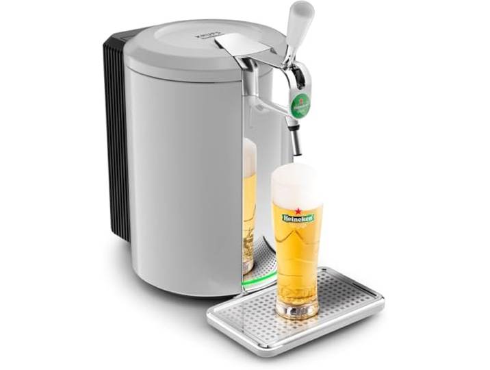 Krups - Tireuse à bière BeerTender Edition Silver - fûts 5 L Machine à bière compatible fûts 5 L - Maintient la fraîcheur 30 jours - Température idéale 4°C - Compatible groupe Heineken