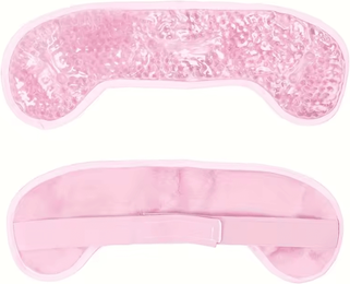 Inspire Curations Reusable Hot And Cold Gel Forehead Ice Pack Soft Cooling Pad For Head Comfort pink