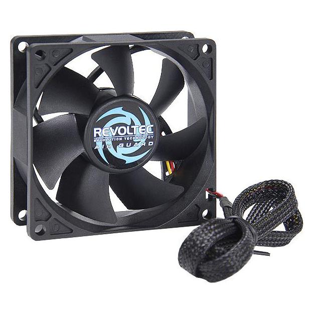 Revoltec Fan Airguard 80x80x25 mm, airflow 25.44cfm, 22.41db, 3 pin molex, 2000rpm (80 mm) (RL037)