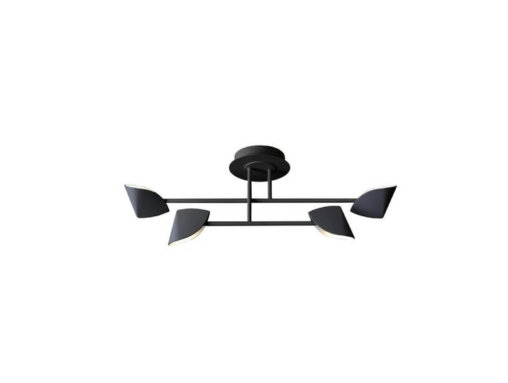 Plafonnier design en métal noir