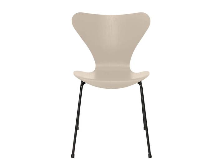Fritz Hansen - Serie 7 Stuhl, schwarz / Esche light beige gefärbt