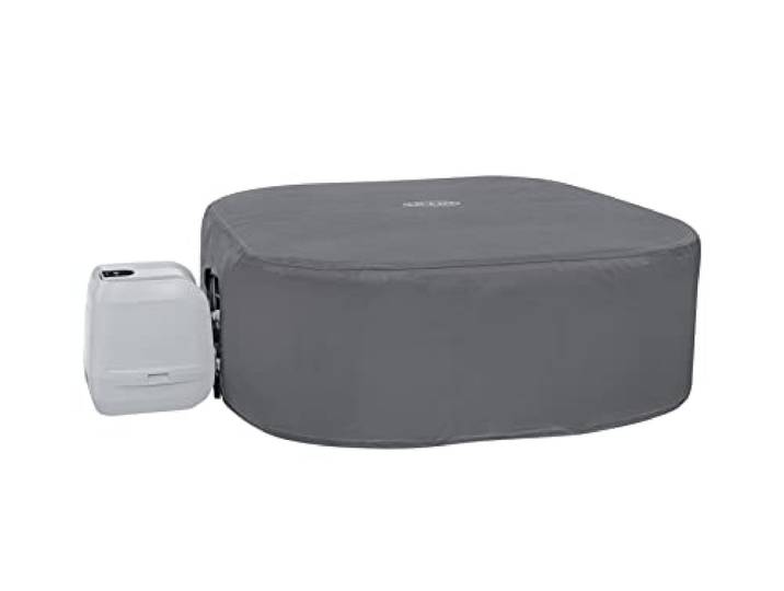 Bestway LAY-Z-SPA Xtras EnergySense Plus Thermo-Komplettabdeckung 230 x 230 x 71, eckig, Dunkle Alabaster-Optik