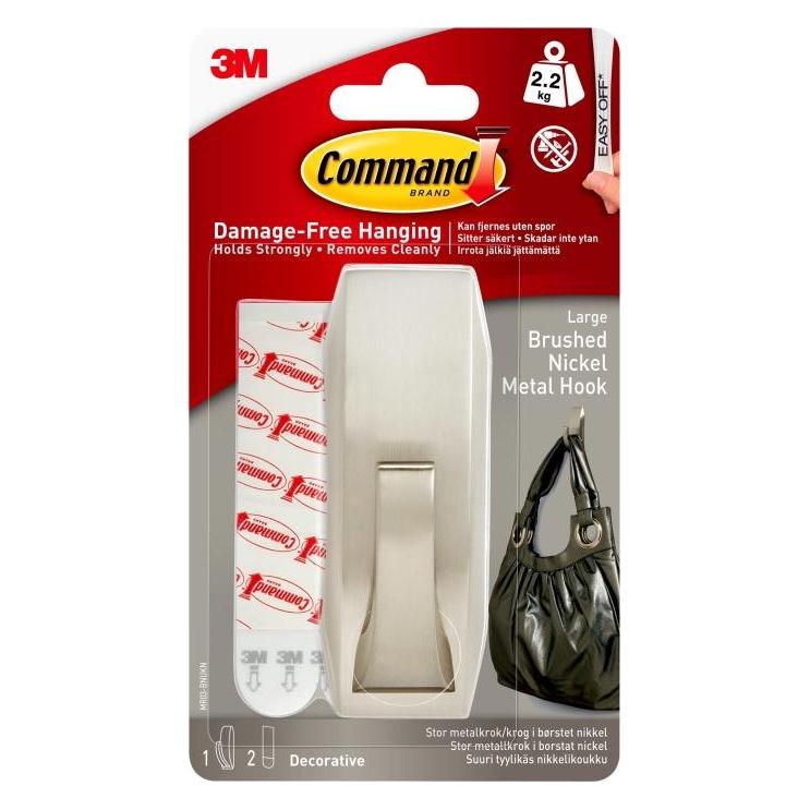 3M Command Modern Reflections stor metalkrog i børstet nikkel M (7100138207)
