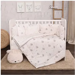 Lorelli, Kinderbettwäsche, Babybettwäsche-Set 5-tlg. (140 x 95 cm, 43 x 35 cm)
