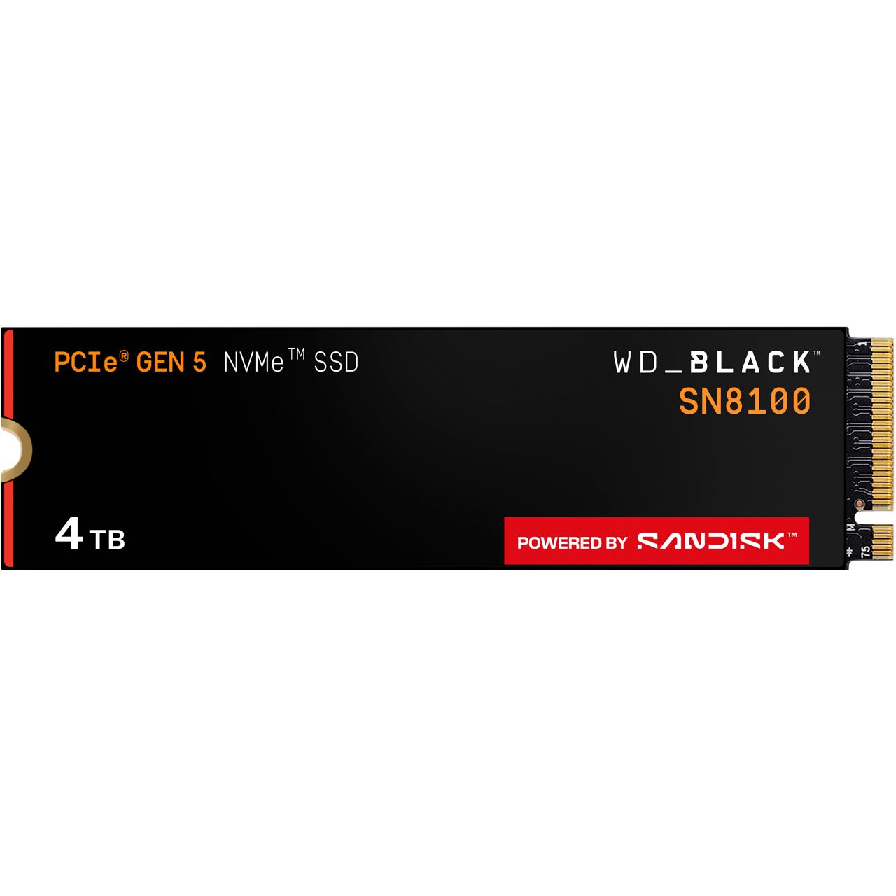 4TB SanDisk WD Black SN8100 M.2 2280 PCIe 5.0 x4 3D-NAND TLC (WDS400T1X0M-00CMT0)