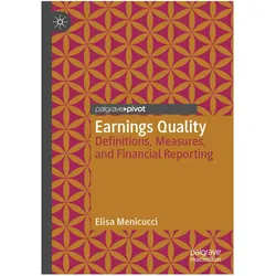 Earnings Quality, Fachbücher von Elisa Menicucci