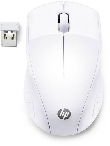 HP 220 Maus Funk Optisch Weiß 3 Tasten 1300 dpi Integriertes Scrollrad