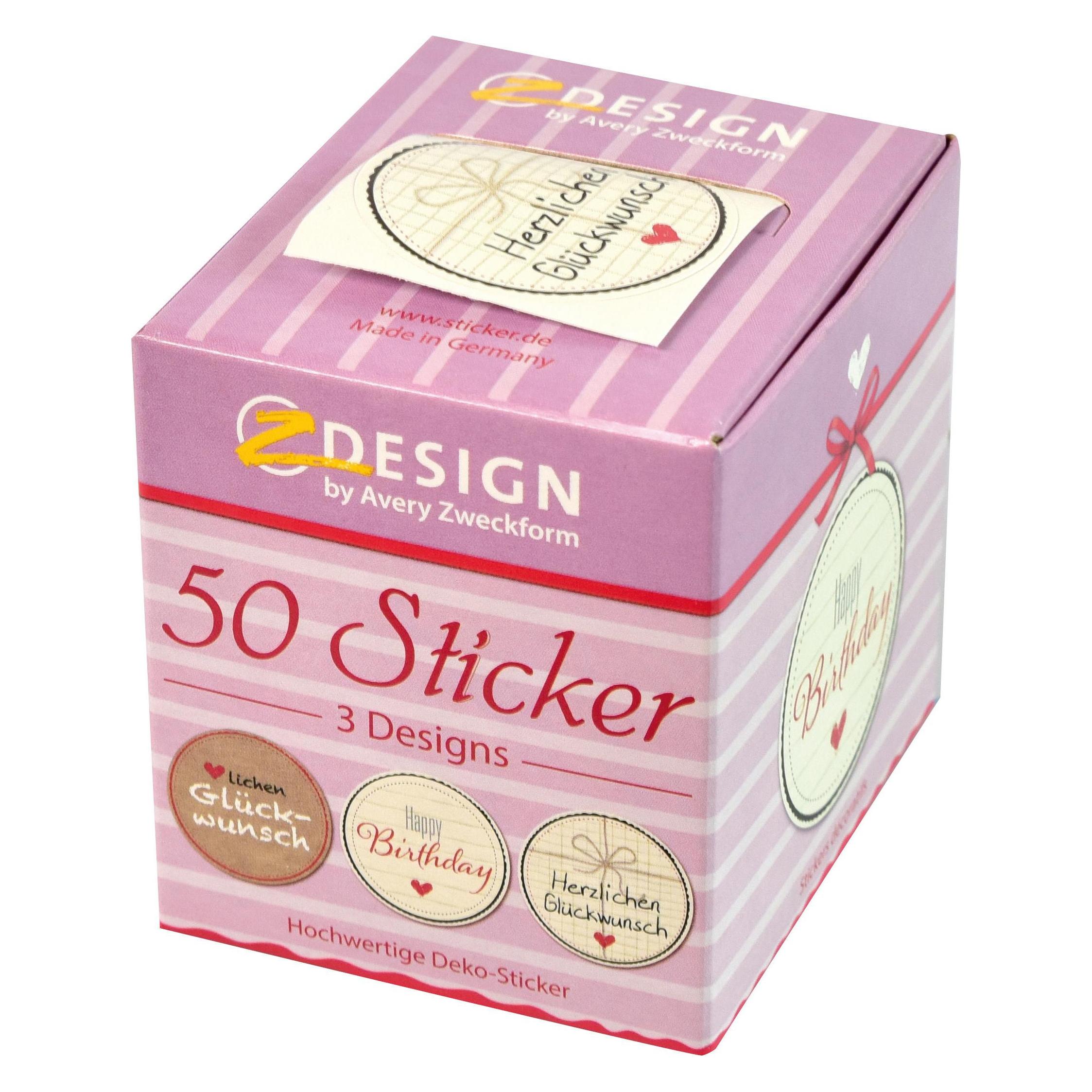 Z-Design Sticker auf Rolle (50 Sticker) (56814)