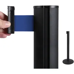 Gurtpfosten Schwarz (blaues Absperrband)
