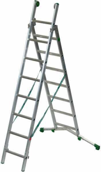 Facal Super Prima, 7+8 gradini, 4.20 mt - Scala in alluminio trasformabile