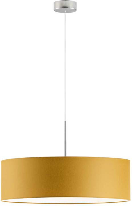 17 Stories Aubrionna 4 - Light Drum Pendant Brushed Steel/Mustard