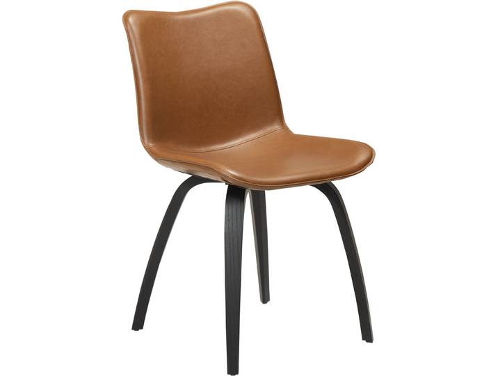 DAN-FORM Stuhl 2er-Set Glee hellbraun Kunstleder