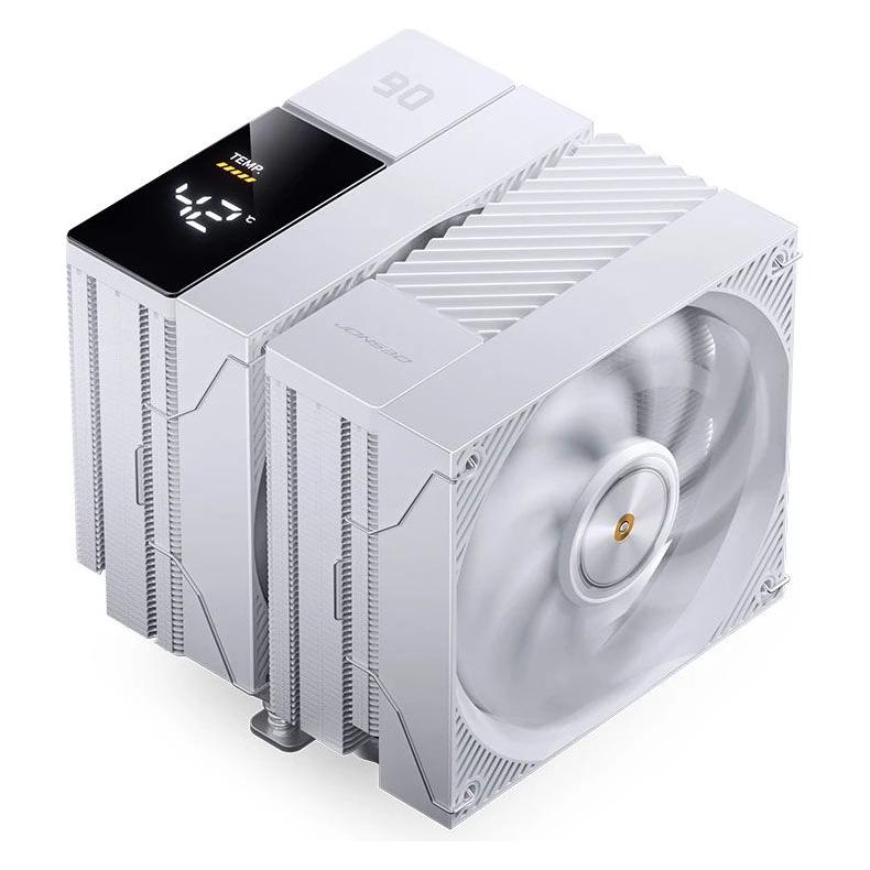 Jonsbo CC90 CPU-Kühler, Dual-Tower, 130mm PWM-Lüfter, Segmentanzeige - weiss (CC90 WHITE)