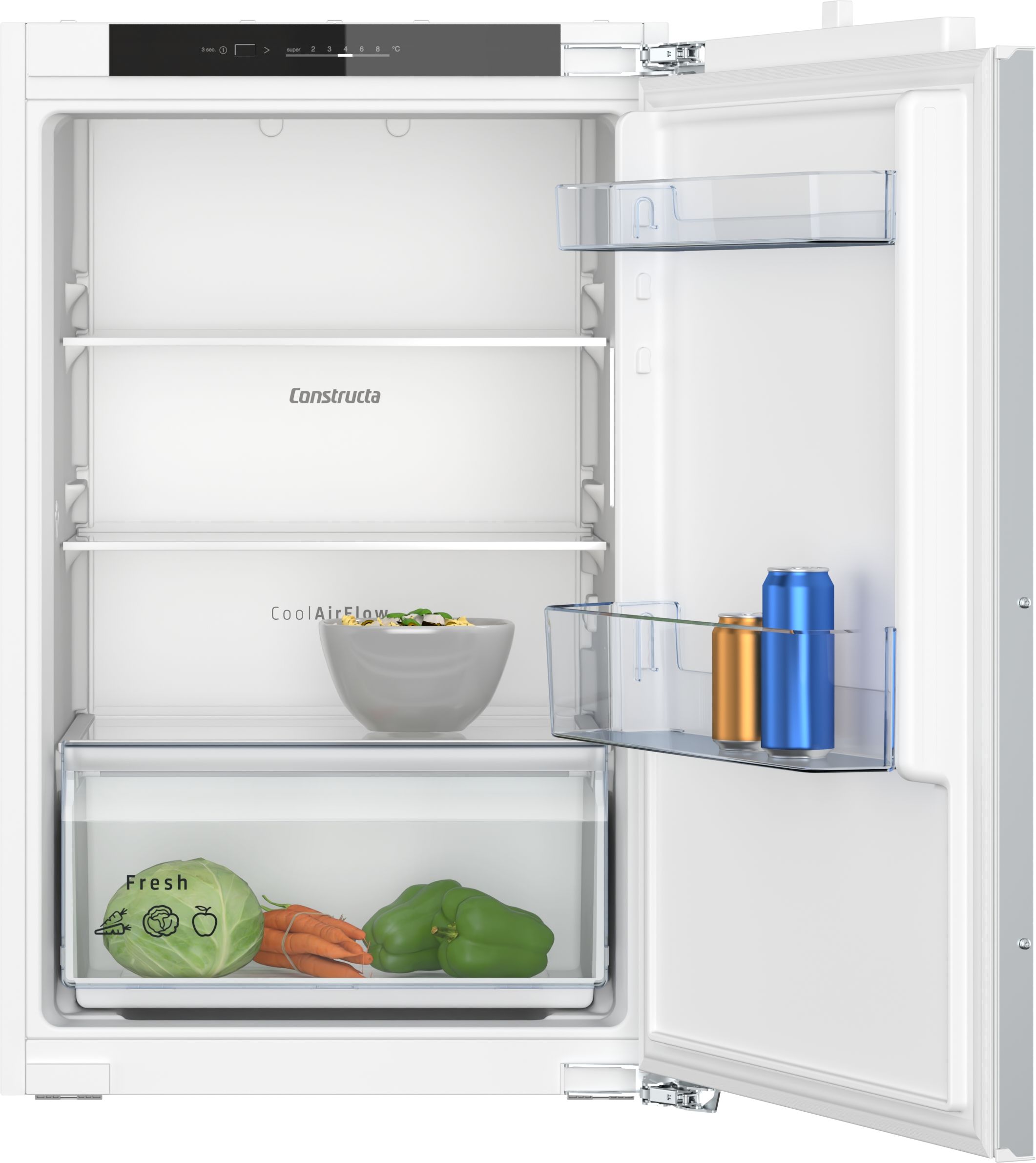 Constructa CK121EFE0 136 l 88 cm Einbaukühlschrank EEK: E 92 kWh Jahr