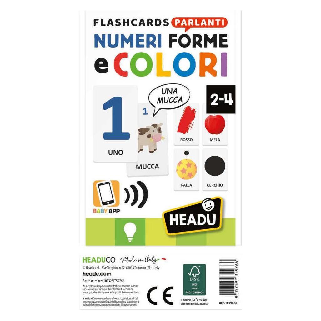 Headup Games Flashcards Parlanti Numeri, Forme e Colori (Italienisch) (58116879)