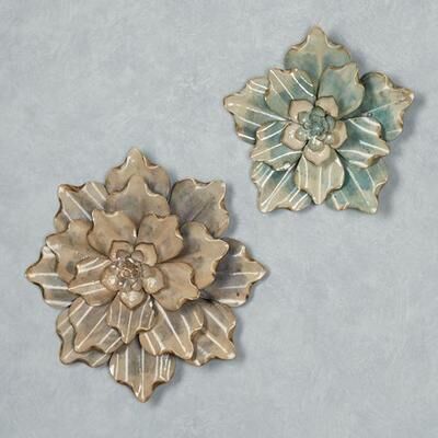Touch of Class Fragrant Blooms Floral Wall Art Blue Set of Two, Set of Two, Blue
